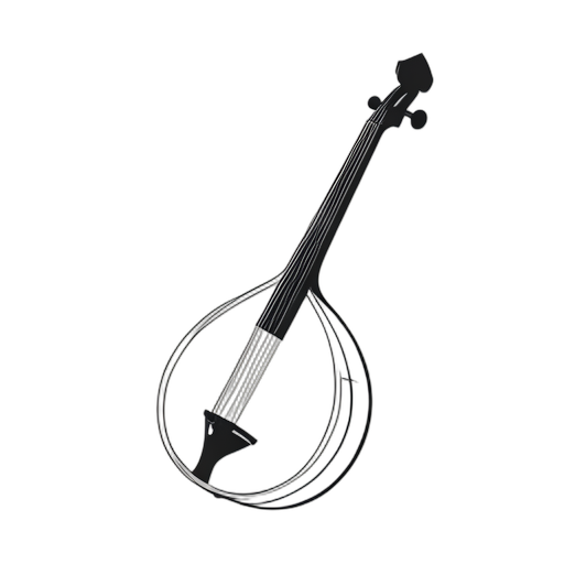 Line Art Banjo