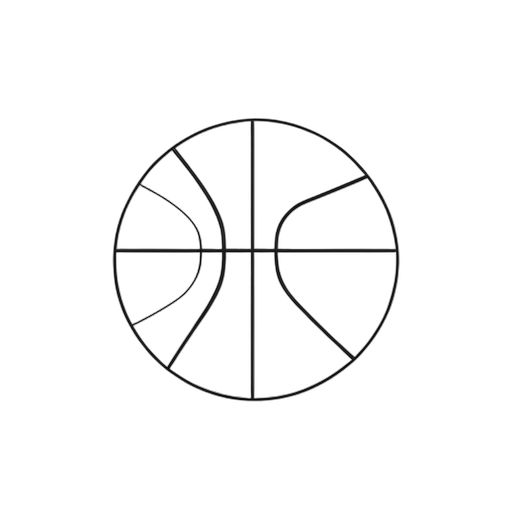 Line Art Basketball