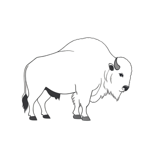 Line Art กระทิงป่า