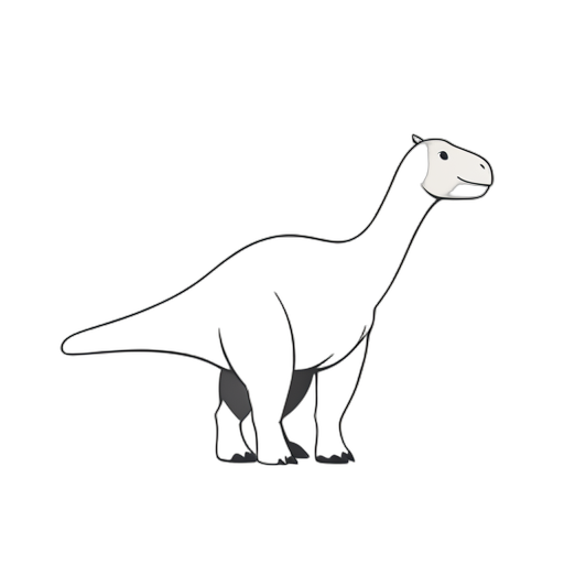 Line Art Brontosaurus