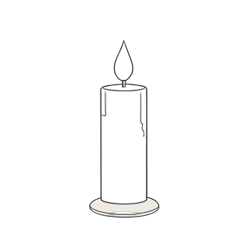 Line Art Candle