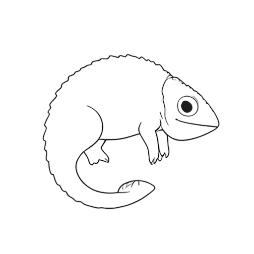 Line Art Chameleon
