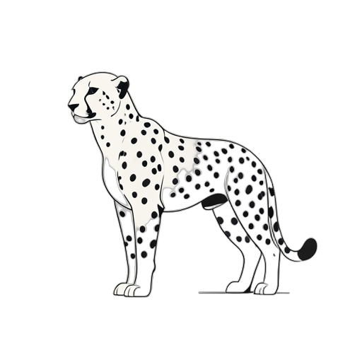Line Art Cheetah