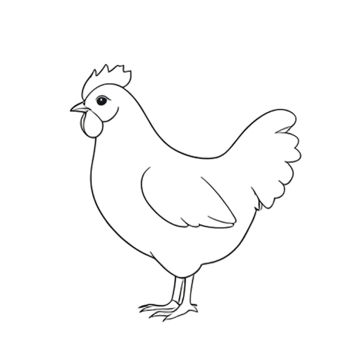 Line Art Chicken