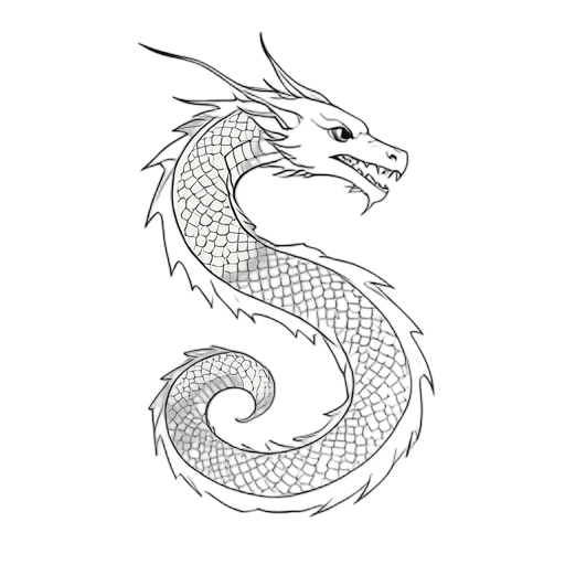 Line Art 中国龙