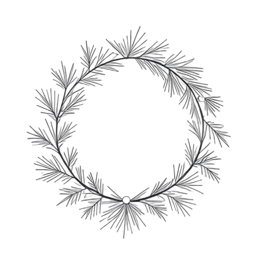 Line Art Wreath
