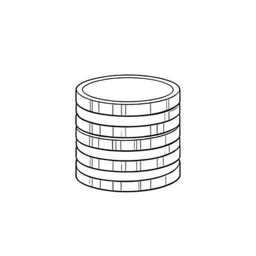 Line Art กองเหรียญ