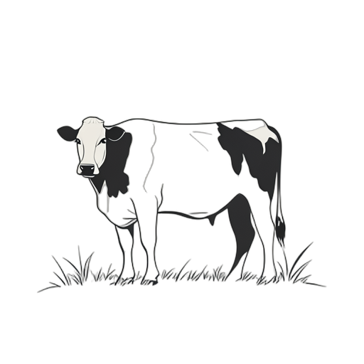 Line Art Vaca Leche
