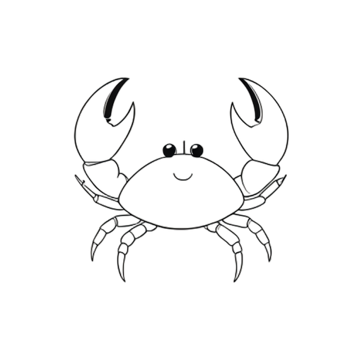 Line Art Crab