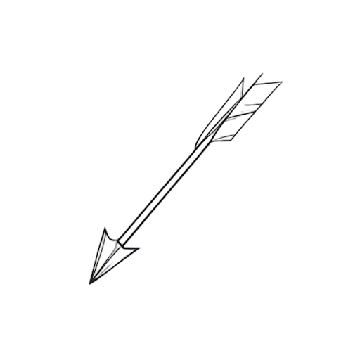 Line Art Strzałka falista