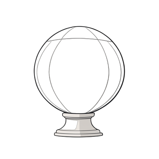 Line Art Bola kristal