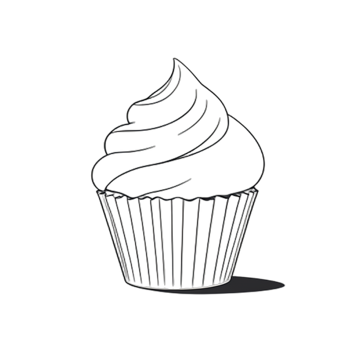 Line Art 纸杯蛋糕