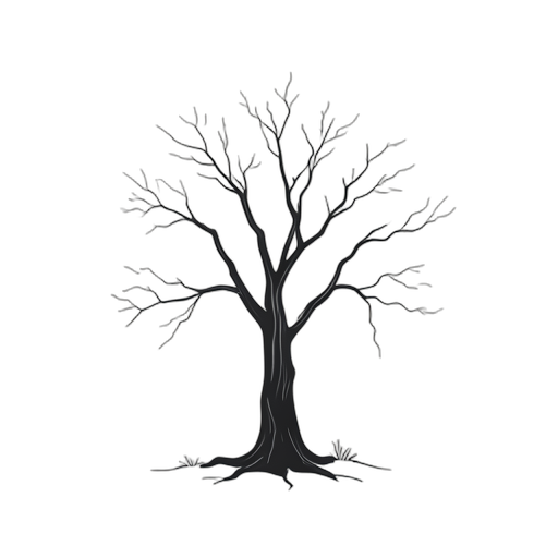 Line Art Мёртвое дерево