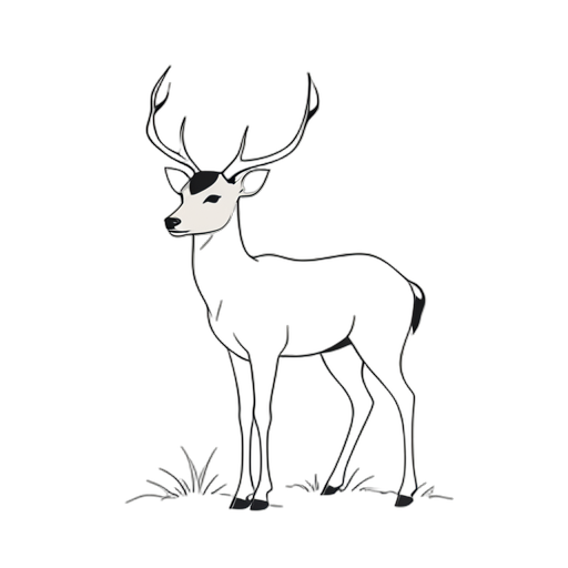 Line Art กวาง