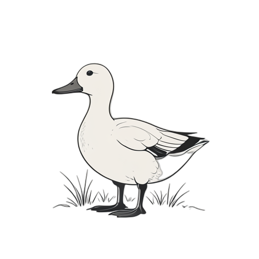 Line Art Pato de granja