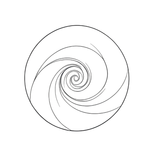 Line Art Fibonacci Spiral
