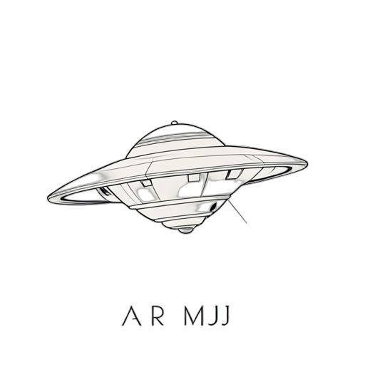 Line Art Flying Saucer