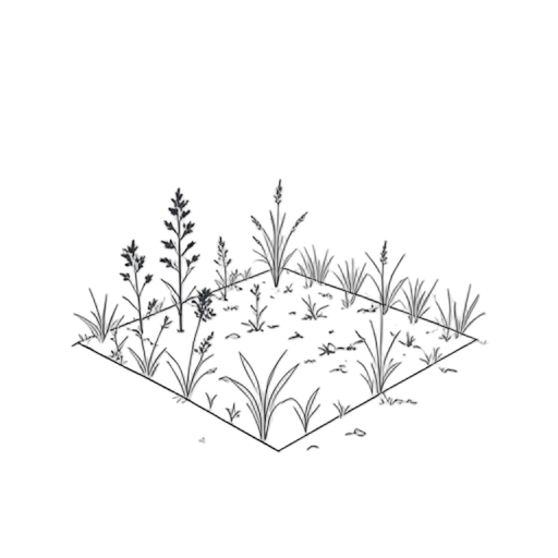 Line Art Parcelle de jardin