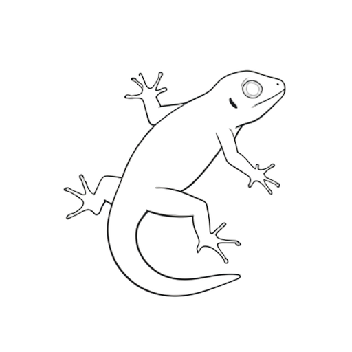 Line Art Gecko