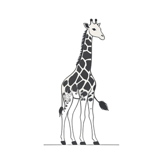 Line Art Giraffe