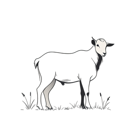 Line Art Capra da fattoria