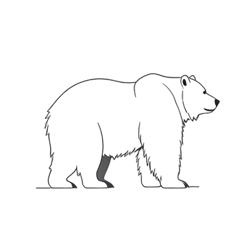 Line Art Grizzly Bear