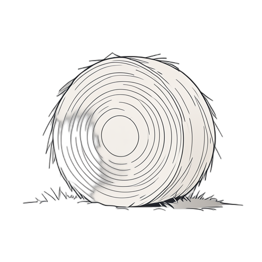 Line Art بالة قش