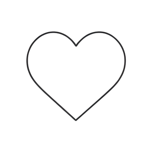 Line Art Heart Outline