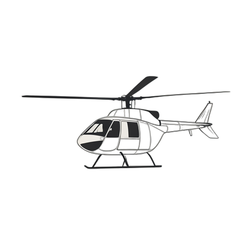 Line Art Helicopter