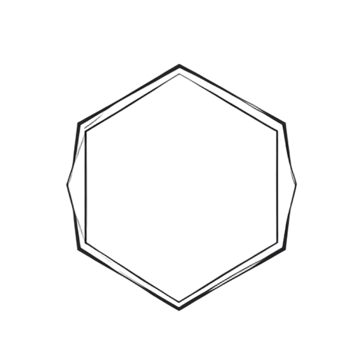 Line Art Sechseck