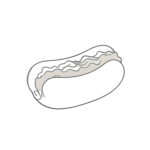 Line Art Hot Dog