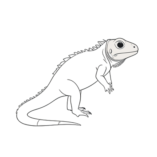 Line Art iguana