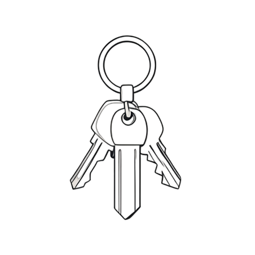 Line Art Keyring
