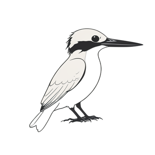 Line Art Martin-pêcheur
