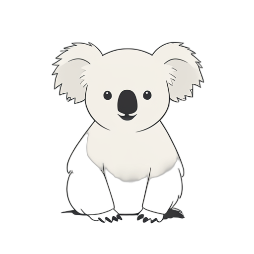 Line Art Koala