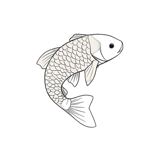 Line Art Koi Fish
