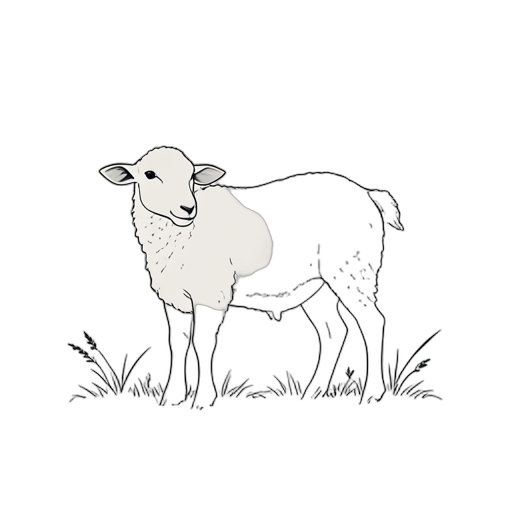 Line Art Lamb