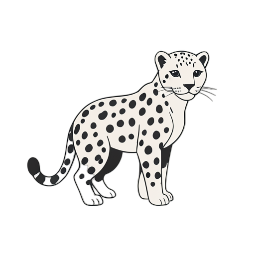 Line Art Leopardo