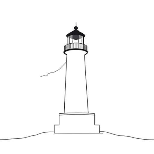 Line Art Leuchtturm