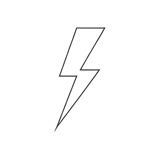 Line Art Lightning Strike