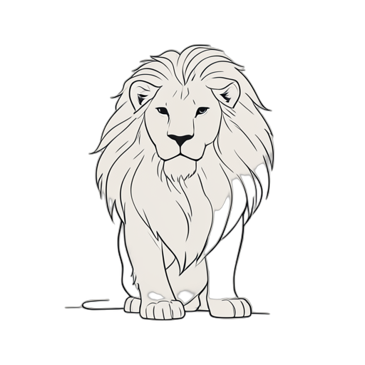 Line Art สิงโต