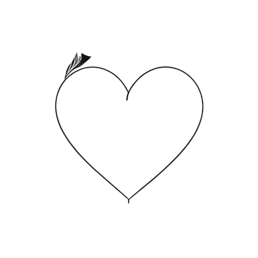 Line Art Love Arrow