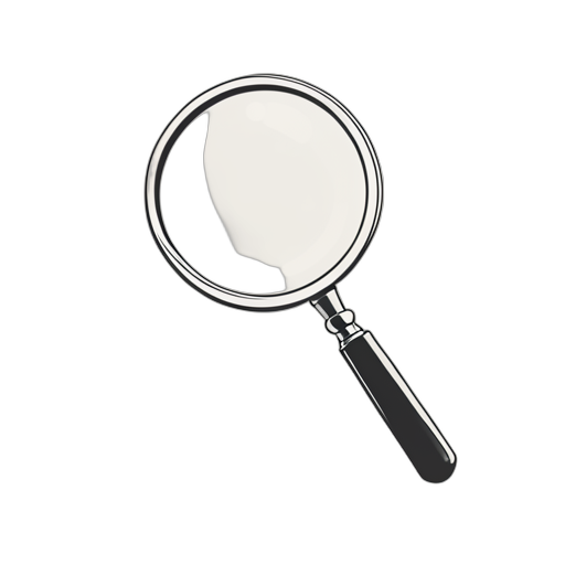 Line Art Magnifying Glass