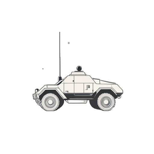 Line Art Mars Rover
