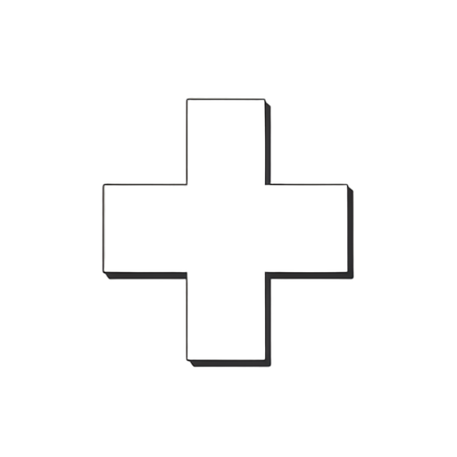 Line Art Medizinisches Kreuz