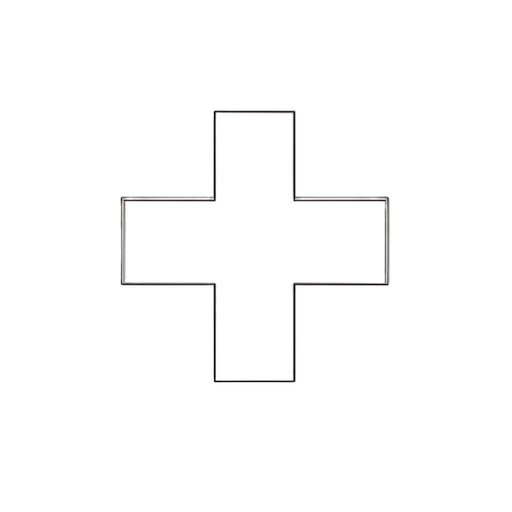 Line Art Medical Cross