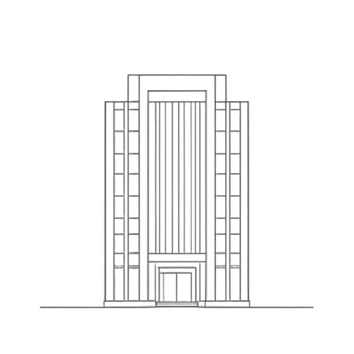 Line Art Bürogebäude
