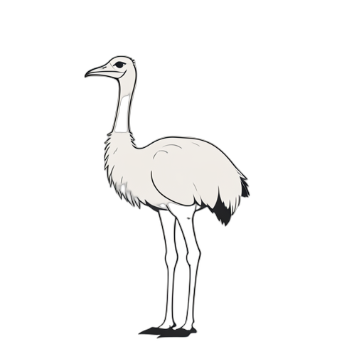Line Art Avestruz