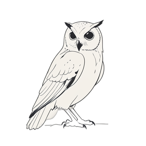 Line Art Owl