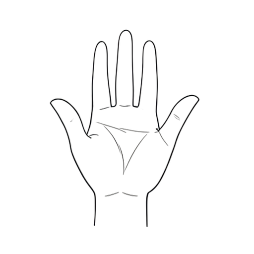 Line Art ฝ่ามือ